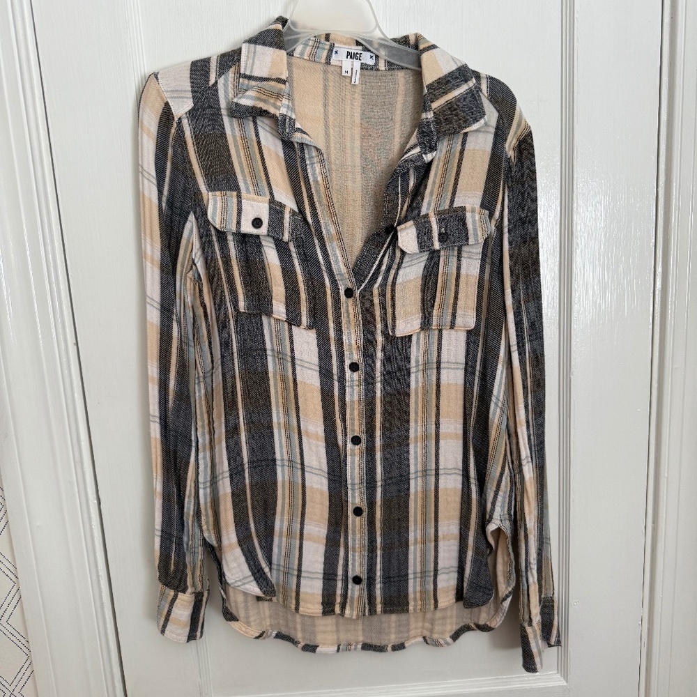 Paige Flannel Plaid Button Down Shirt